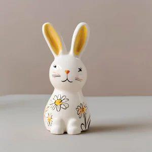 Cheap Ceramic Bunny – Gold Daisy Accents VDLK1046 Suppliers, Factory