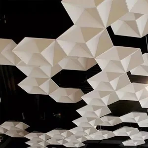 3D Ceiling Baffles Sound Absorption Clouds Suspended Acoustic Solutions Round Hanging Acoustic Panels