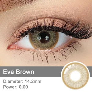 Soft Contact Lenses Wholesale Makeup Eva Brown  Hydrogel Natural Coloured Contact Lens 14.2mm Without Power