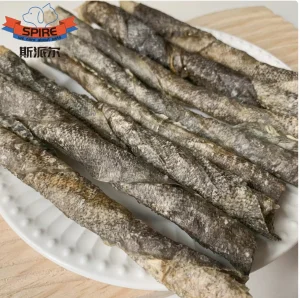 Custom Package Spire Pet Supply Food Factory Deep Sea Cod Skin Stick for Cat Dog Treats