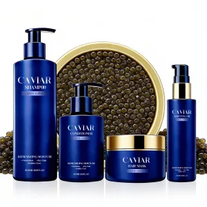 Kooswalla Caviar Hair Care Set Shampoo Keratin Treatment And Mask Deep Repair Salon Professional OEM