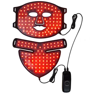 BIOMOL Professional Hand Held Wearable LED Therapy Light Mask with PDT Photon Technology 415nm 605nm 635nm 850nm Red Face Mask