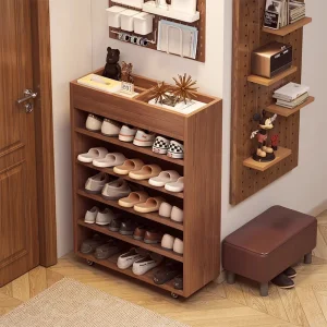 Customized White Modern Shoe Cabinet Organizer
