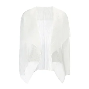 China Women’s Lightweight Pleated Waterfall Cardigan – Sheer Open Front Cover-Up Supplier, Exporter