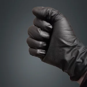 Disposable Gloves Diamond Grip Nitrile Glove Textured Diamond Black Nitrile Gloves Wholesale
