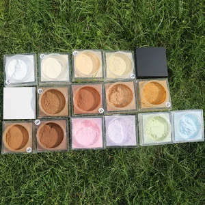 Talc Free Private Label Translucent Highlighter Makeup Vegan Water Proof Purple Pink Luxury Banana Loose Setting Powder
