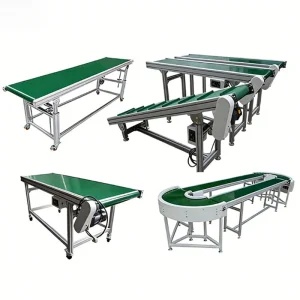 High Quality Adjustable Belt Conveyor Small Assembly Line Flat Conveying Machine New