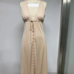 Women's Elegant A-Line Waist Tie Midi Dress