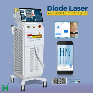 Análise Capilar Inteligente Ai 4 Ondas de Gelo 808nm Máquina de Remoção de Pelo a Laser Diodo Equipamento de Beleza para Salão