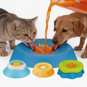 High Quality Eco Friendly Liquid Slow Feeding Dog Bowl With Rolling Ball Non Slip Spherical Pet Feeder To Relieve Boredom