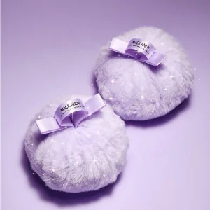 Women's Custom Logo Cotton Powder Puff Washable Wet/Dry Makeup Glitter for Face and Body Highlighting Powder Puff