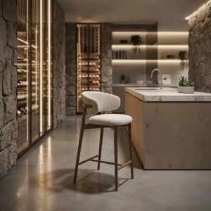 Modern Velvet Bar Stools for Kitchen Island