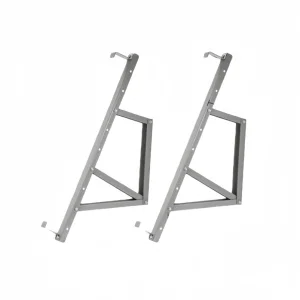 Universal-Fit Space-Saving Railing-Mounted Solar Balcony Installation Bracket with Natural Aluminum Alloy Material