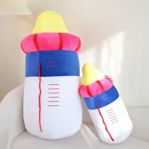 Preço de Atacado Presentes Personalizados para Bebês e Crianças Aniversário Design Personalizado Animais de Pelúcia Super Macios Brinquedos Engraçados Almofada de Garrafa de Leite Fábrica de Almofadas de Pelúcia