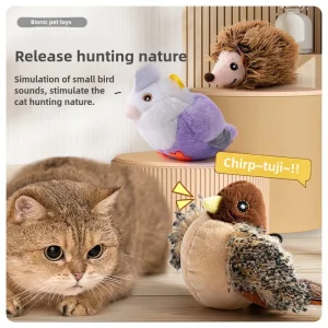 Pet Toys Wholesale Manufacturers Cat Teaser Cat Toys Bird Vocal Plush Intelligent Cat Teaser Automatic Cat Teaser Toys Birds