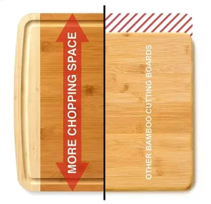 3 Layer Strong Extra Large Bamboo Cutting Board for Kitchen
