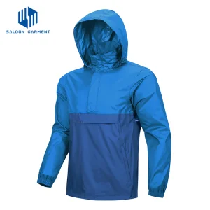 Men's Waterproof Rain Outdoor Jacket with Hood Fishing Poncho Coat Rain Jacket for Hiking Jacket Windproof Jacket