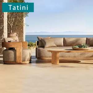 Tatini Outdoor Teak Sofa Set