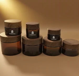 Luxury Amber Plastic Cream Jar