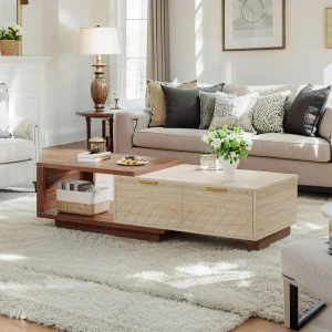 AJUNION Multifunctional Hidden Storage Coffee Table