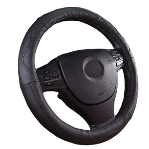 Universal Fit Sports-Style Leather Steering Wheel Cover New Car Accessories in PU Plush High Quality Fiber Leather Material