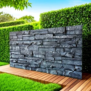 Exterior Wall Cladding Artificial Stacked Stone Panels for Modern Villa Exteriors PU Stone Sheet Faux Stone Wall Panel