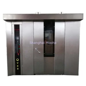 Large Capacity Double Rack 64 Trays Electric Diesel Gas Rotary Oven Industrial Oven Price for Bread Baking Bakery Sale, Bread Bakery Ovens