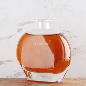 China 500ml flat round liquor glass whisky bottle  Manufacturer, Supplier