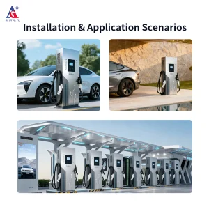 Multiple Connector CCS2 GB/T 120kw 160kw DC EV Car Charging Station for Public Charging Network