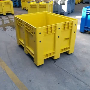 Yellow Big Size Pallet Plastic Container Storage Bins