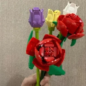 DIY Flower Building Block Sets Eternal Rose Building Blocks