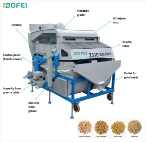 Máquina de procesamiento, clasificación y limpieza de semillas de granos agrícolas de alta eficiencia para lentejas, sésamo, maíz, trigo, chía, mijo, arroz, soja y girasol