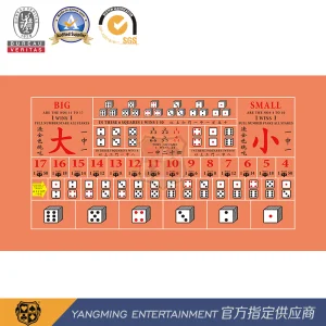 GB Standard Sic Bo Size Gaming Table Game Design Custom Waterproof Portable Layout