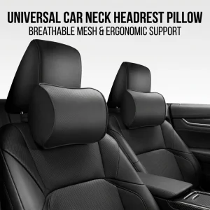 Ergonomic Breathable Mesh Car Neck Headrest Pillow for Driving Pain Relief, Universal Auto Neck Rest Support Cushion OEM Factory
