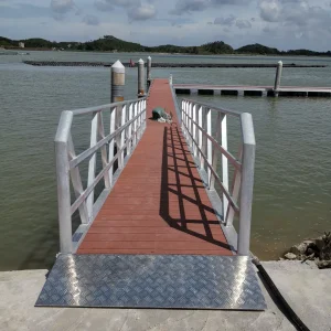 Aluminum Platform Floating Stage with Adjustable Legs Aluminum Stationary Dock for Lakes