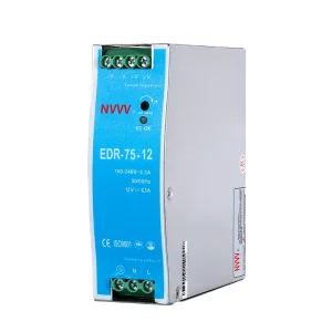 EDR-75W-12V DIN Rail Type Use  12V 75W Ac Dc Switching Power Supply for Factory Automation