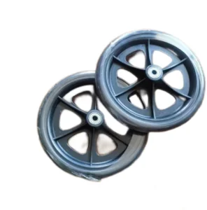 Wheelchair Accessories - Front Small Wheel 6-Inch, 7-Inch, 8-Inch with Bearing, Solid Tire, Walking Aid, Commuting Wheel, Universal Wheel