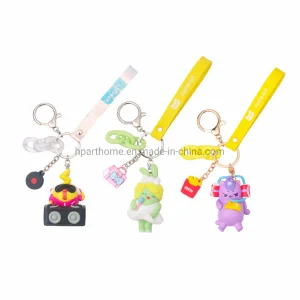 Brinde promocional bonecos de PVC personalizados chaveiro de plástico colorido