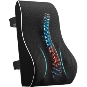 JYM Hot Sale Memory Foam Lumbar Back Support Pillow Air Mesh