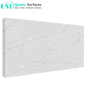 White Prefabricated Quartz Kitchen Countertops