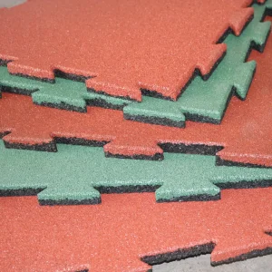 Interlocking Outdoor Playground Rubber Floor