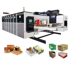 High-speed Carton Box Making Machine Flexo 2 3 4 Colors Cardboard Printing Machine Corrugated Printer Slotter For Case Maker