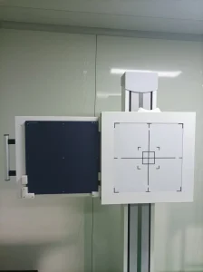 Digital Radiography System with Two Motorized Upright Columns for Patient Positioning