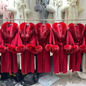Fox Fur Collar Coat
