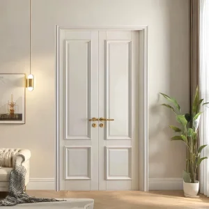 باب مزدوج حديث بتصميم مجوف ومقاوم للماء وصديق للبيئة للاستخدام الداخلي