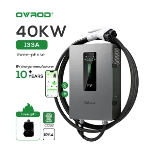 Ovrod Cargador De Auto Electrical Para Casa 40kw CCS2 Wall Mounted EV Home Fast DC EV Charger Electric Car Charger Station