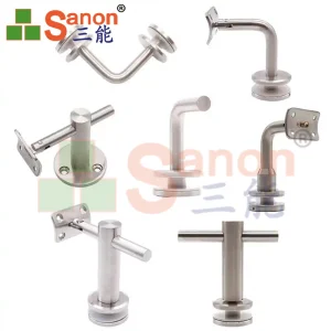 SANON Glass Balustrade Accessories Indoor 201 304 Railing Glass Mounted Handrail Brackets Stainless Steel