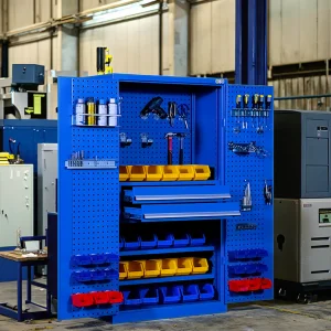 Heavy-Duty Iron Multi-Functional Storage Cabinet Auto Repair Workshop Tool Box with Thickened Iron Movable &amp; for Office Use