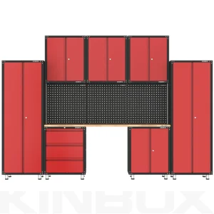 Kinbox 11PCS Ferramenta de Venda Quente Armário de Armazenamento de Garagem com Porta da China