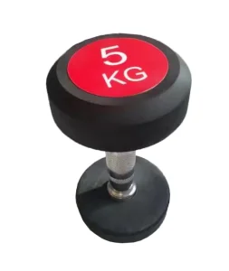 Black Rubber Dumbbell